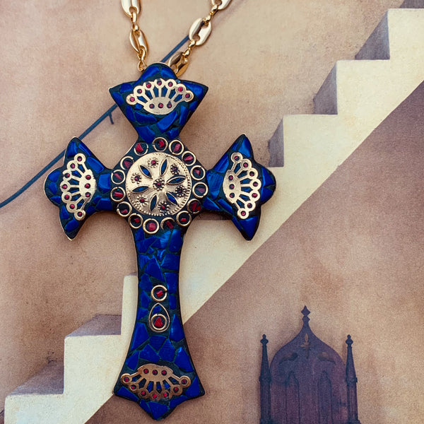 Tibetan Cross | Lapis Lazuli | Handmade in Australia | Bohemian Style