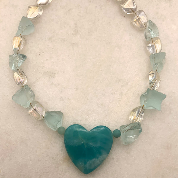 Gemstone Necklace | Bohemian Style | Handmade in Australia | Aquamarine