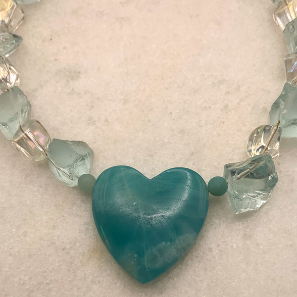 Gemstone Necklace | Bohemian Style | Handmade in Australia | Aquamarine