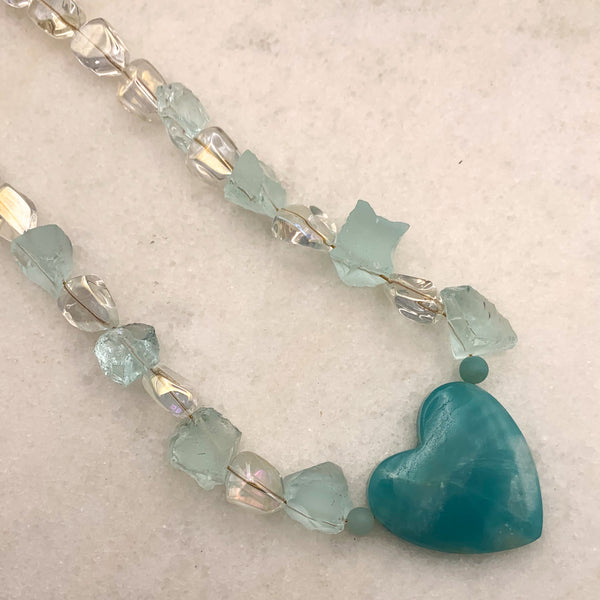 Gemstone Necklace | Bohemian Style | Handmade in Australia | Aquamarine