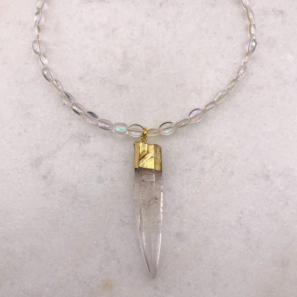 Crystal Necklace | Gemstone | Handmade in Australia | Aurora Borealis