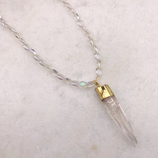 Crystal Necklace | Gemstone | Handmade in Australia | Aurora Borealis