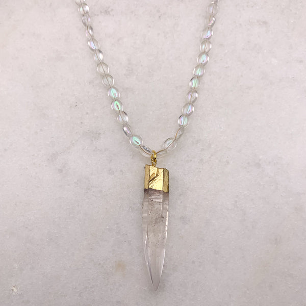 Crystal Necklace | Gemstone | Handmade in Australia | Aurora Borealis