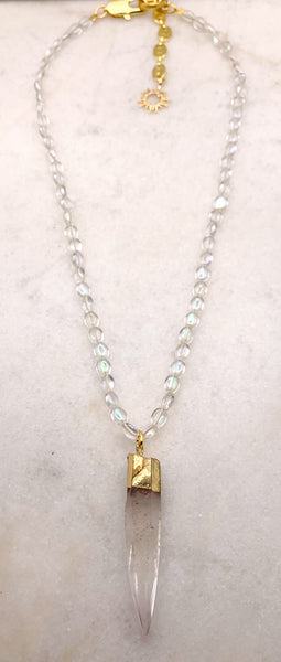 Crystal Necklace | Gemstone | Handmade in Australia | Aurora Borealis