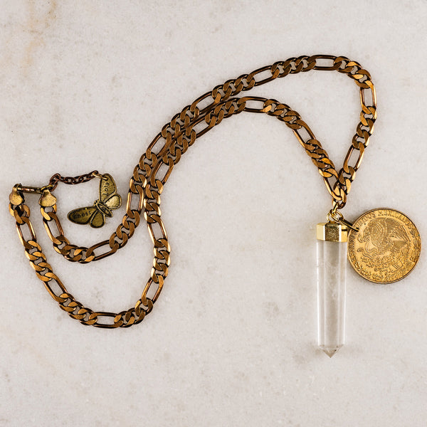Quartz Crystal | Vintage Coin | Handmade in Australia