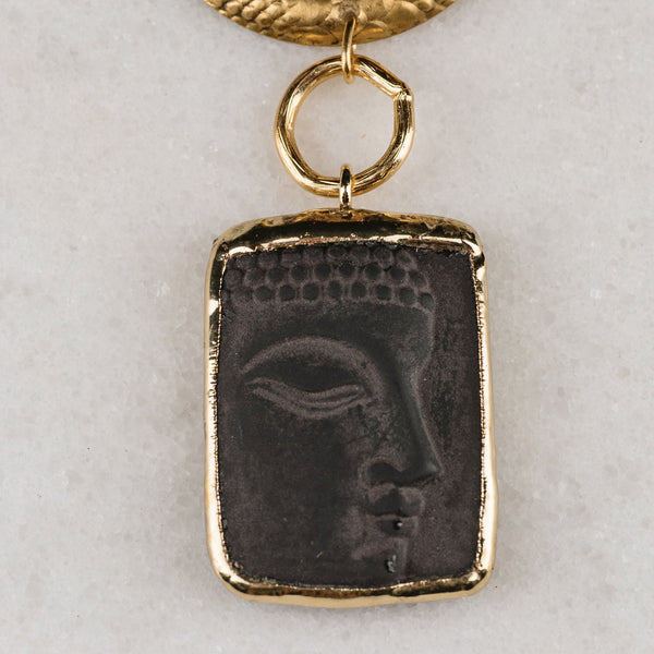 Buddha Necklace | Vintage Jewellery | Handmade in Australia | Onyx Gemstone