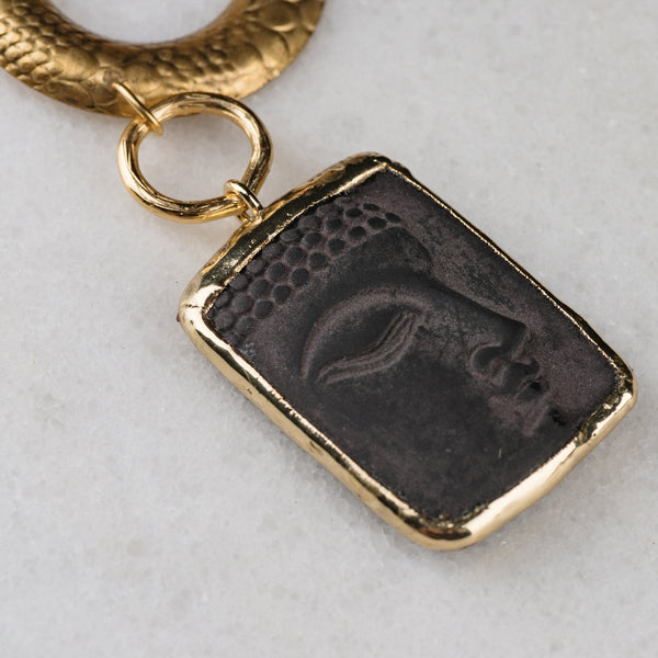 Buddha Necklace | Vintage Jewellery | Handmade in Australia | Onyx Gemstone