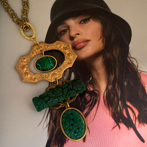 One of a Kind | Art Nouveau Vintage | Malachite | Handmade in Australia
