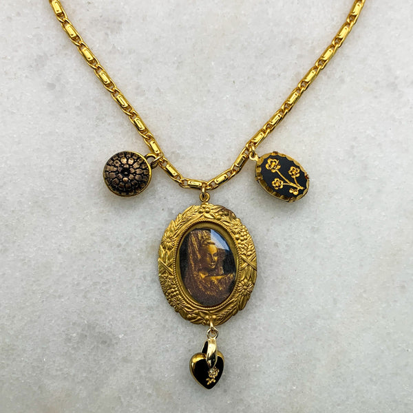 Vintage Necklace | Spanish Glass | Handmade in Australia | Baroque Chain