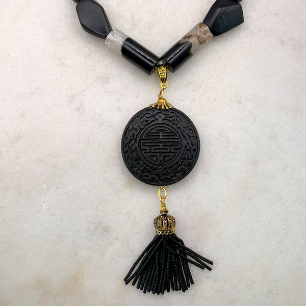 Tassel Necklace | Chinese Happiness Symbol | Handmade in Australia