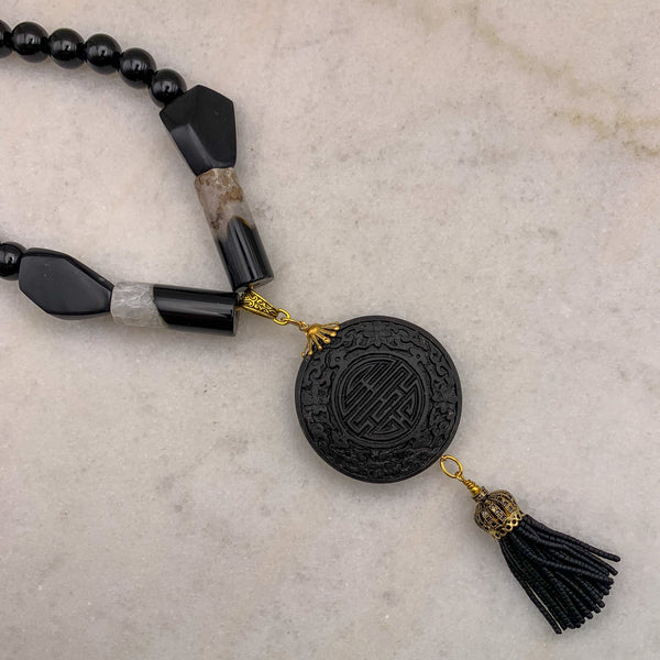 Tassel Necklace | Chinese Happiness Symbol | Handmade in Australia