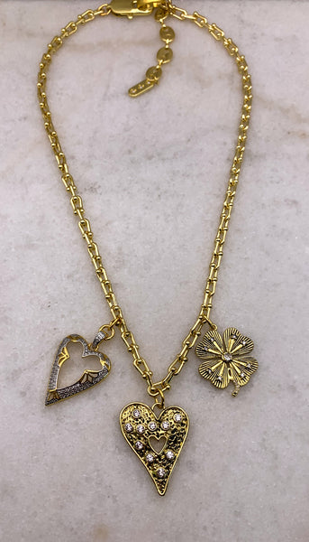 Heart Necklace | Four Leaf Clover | Gold Filled | Handmade in Australia 