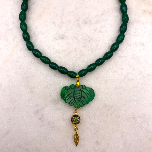 Jade Butterfly | Onyx Gemstone | Vintage Style | Handmade in Australia