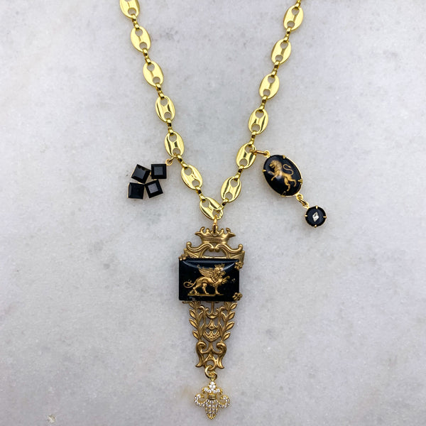 Vintage Jewellery | Lion Necklace | Handmade in Australia | Gold