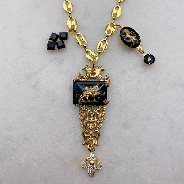 Vintage Jewellery | Lion Necklace | Handmade in Australia | Gold