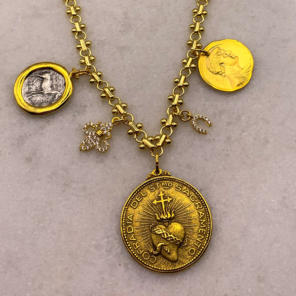 Vintage Medallion Necklace | Gold Filled | Handmade in Australia 