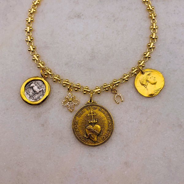 Vintage Medallion Necklace | Gold Filled | Handmade in Australia 