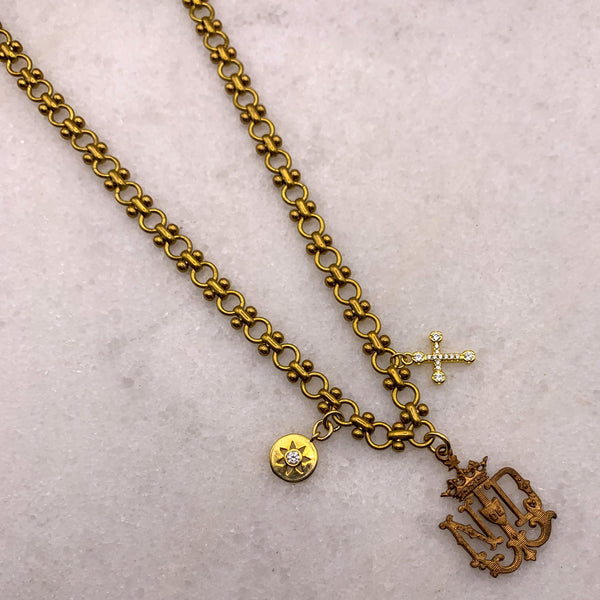 Notre Dame Medallion | Vintage Bowdoin Chain | Handmade in Australia | Vintage Style