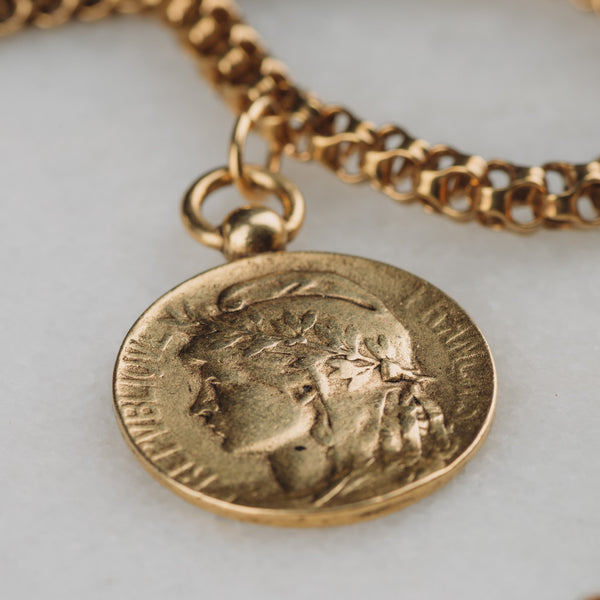 Tibetan Talisman | Vintage Chain | French Medallion | Egyptian Cartouche