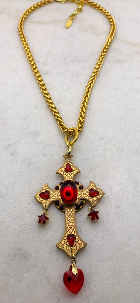 Valentino Cross Necklace | Handmade in Australia | Gold Chain | Byzantine