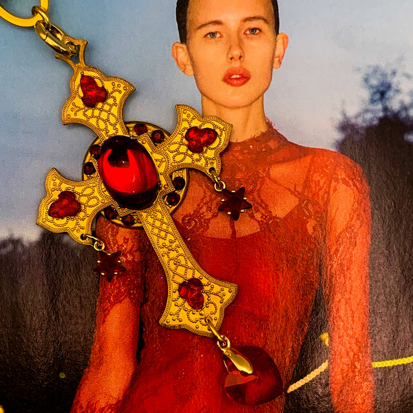 Valentino Cross Necklace | Handmade in Australia | Gold Chain | Byzantine