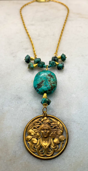 Turquoise Necklace | Vintage | Bohemian Style | Handmade in Australia