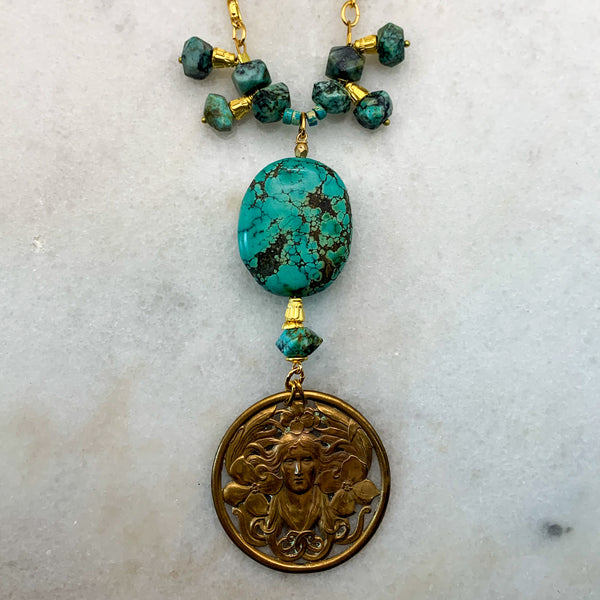 Turquoise Necklace | Vintage | Bohemian Style | Handmade in Australia