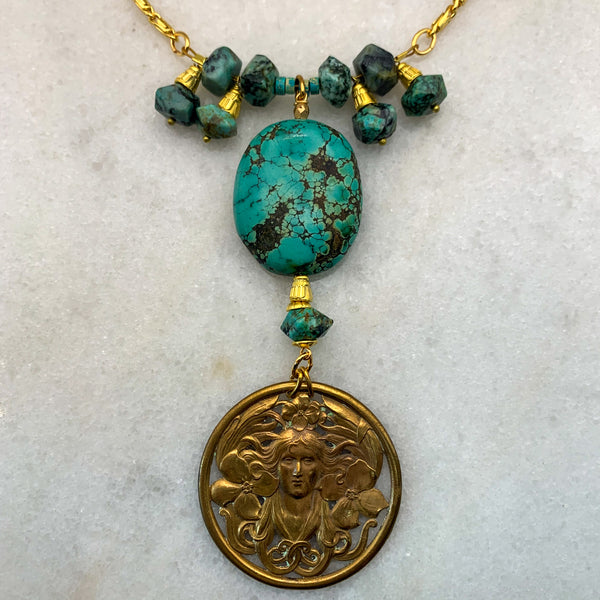 Turquoise Necklace | Vintage | Bohemian Style | Handmade in Australia