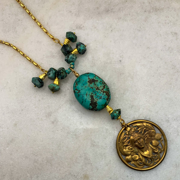 Turquoise Necklace | Vintage | Bohemian Style | Handmade in Australia