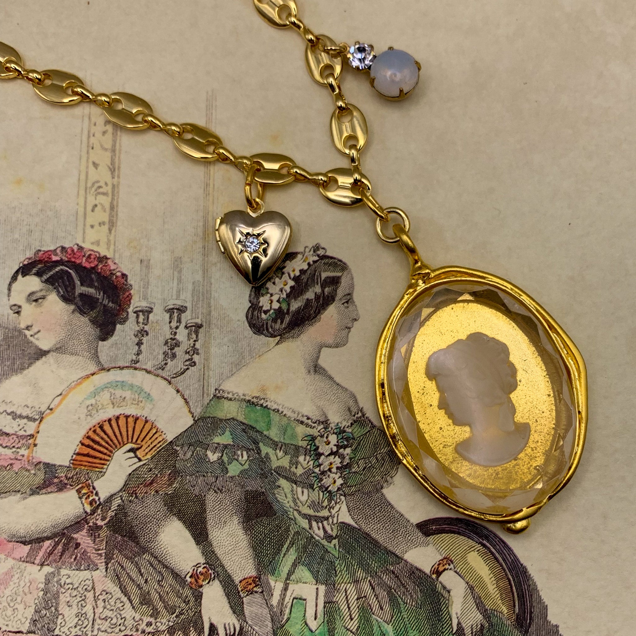 Vintage Crystal Cameo | Handmade in Australia | Vintage Style 