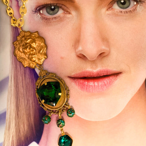 Emerald Necklace | Lion Jewellery | Handmade in Australia | Vintage