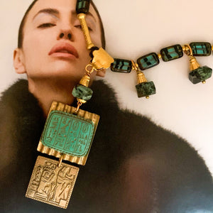 Egyptian Revival Necklace | Turquoise | Handmade in Australia | Vintage Style