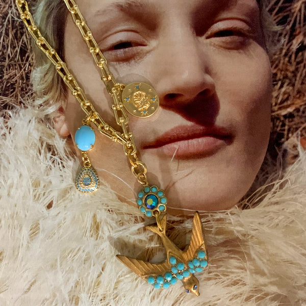 Blue Bird of Happiness | Handmade in Australia | Vintage Art Deco 