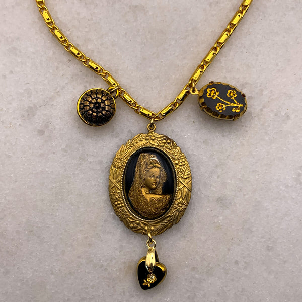 Vintage Necklace | Spanish Glass | Handmade in Australia | Baroque Chain