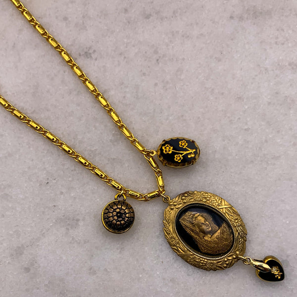 Vintage Necklace | Spanish Glass | Handmade in Australia | Baroque Chain