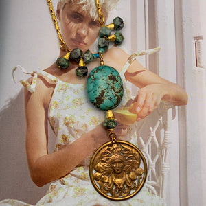 Turquoise Necklace | Vintage | Bohemian Style | Handmade in Australia