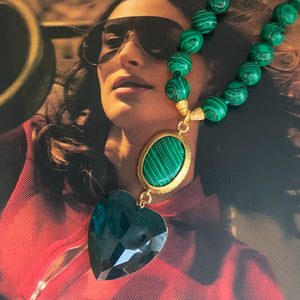 Malachite | Vintage | Cut Crystal | Handmade in Australia