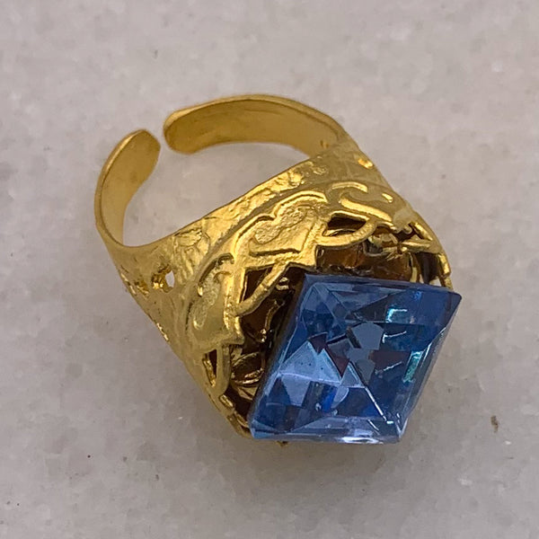 Sapphire Ring | Gold Filled | Adjustable | Handmade in Australia 