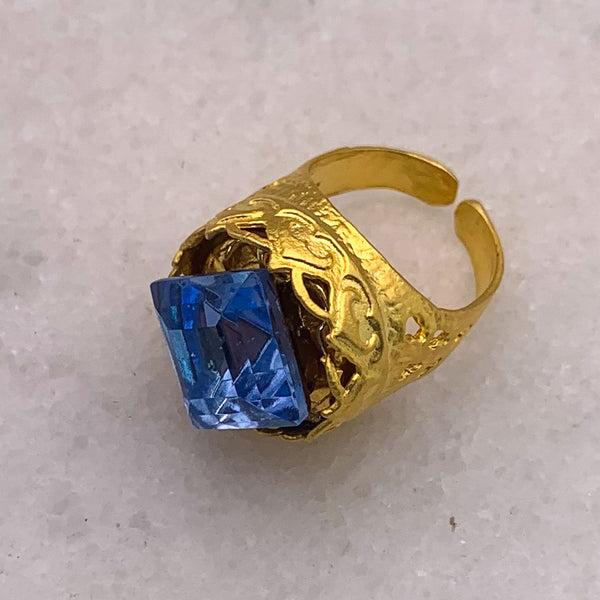 Sapphire Ring | Gold Filled | Adjustable | Handmade in Australia 