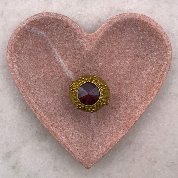 Garnet Ring | Handmade in Australia | Vintage Style | Red Jewellery