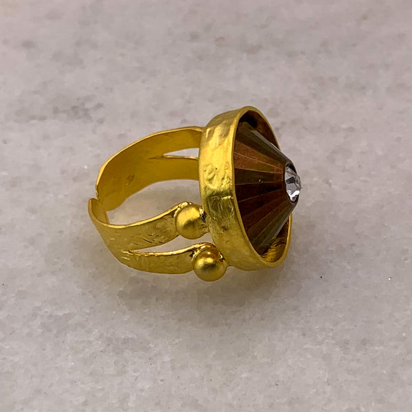 Art Deco Style | Vintage Ring | Crystal | Handmade in Australia
