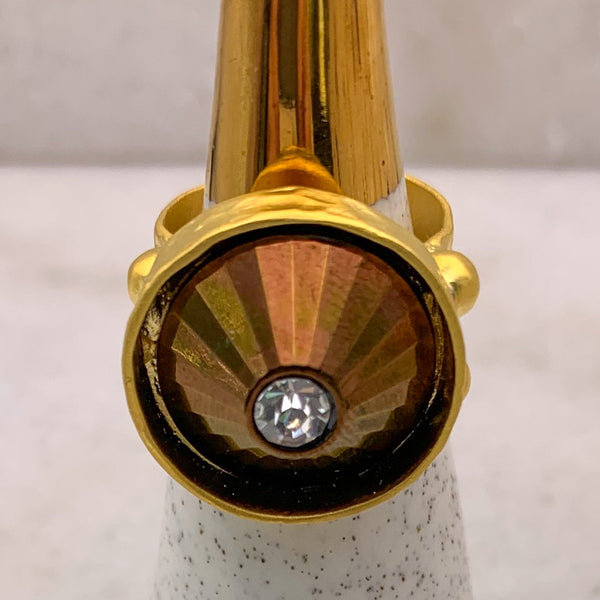 1920's Crystal | Gold Cocktail Ring | Handmade in Australia 