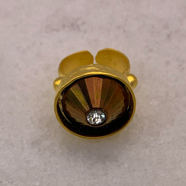 1920's Crystal | Gold Cocktail Ring | Handmade in Australia 
