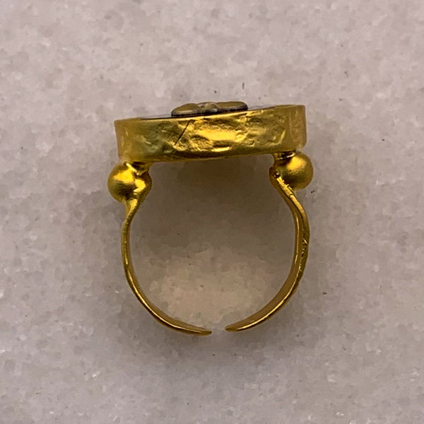French Fleur de Lis Ring | Gold Filled | Adjustable | Handmade in Australia 