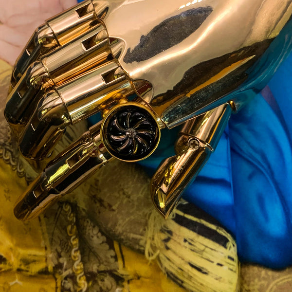 Gold-Filled Ring | Vintage Venetian Glass | Jet and Gold