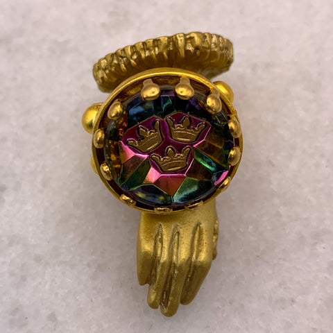 Vintage Insignia Ring | Gold Filled | Adjustable | Handmade in Australia 