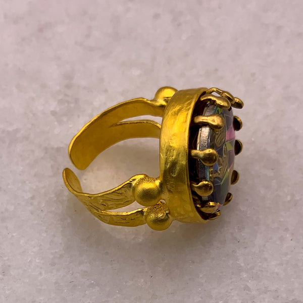 Vintage Insignia Ring | Gold Filled | Adjustable | Handmade in Australia 