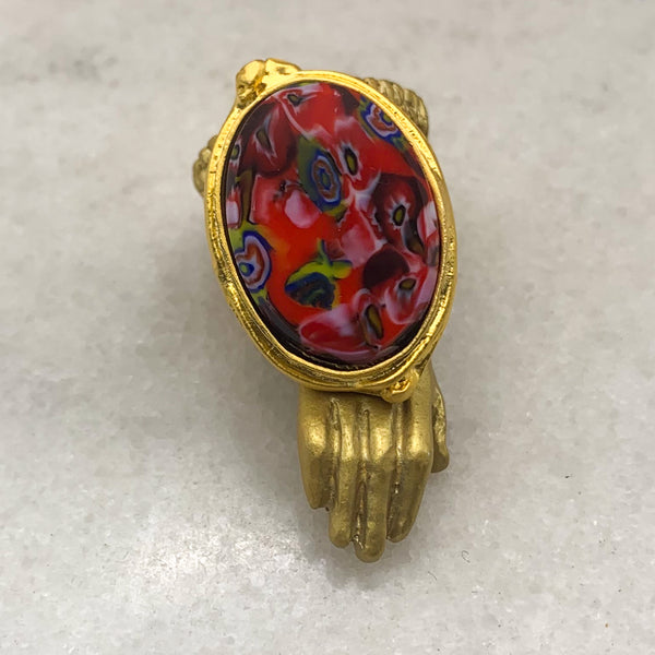 Venetian Glass | Millefiori Ring | Vintage Style | Handmade in Australia 