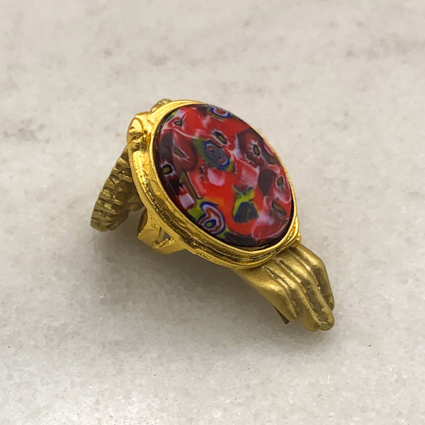 Venetian Glass | Millefiori Ring | Vintage Style | Handmade in Australia 