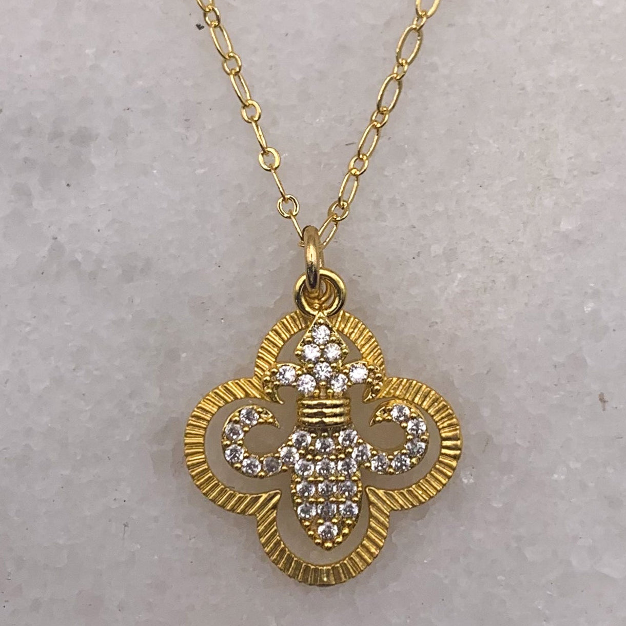 16 Carat Gold Filled Charms and Chain Necklace 43cm Long with 6cm Extension